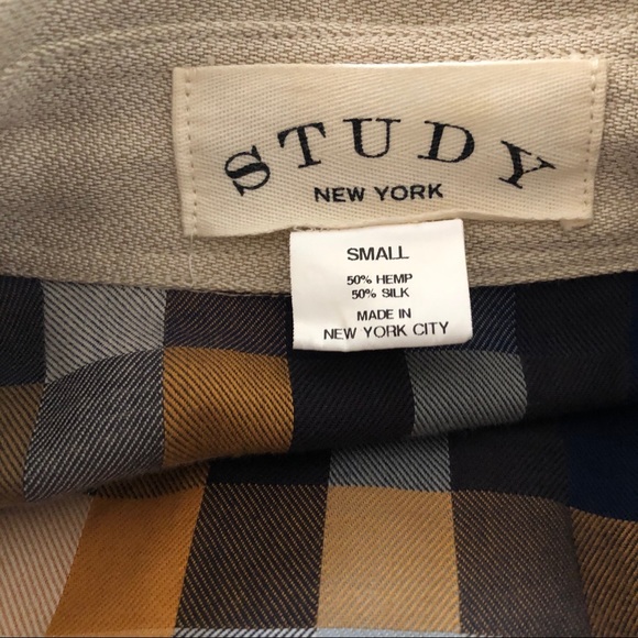 STUDY New York blazer jacket Hemp silk ethical S - Picture 8 of 8